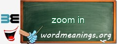 WordMeaning blackboard for zoom in